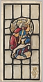 Hunter and Hound: Design for a Stained Glass Window (probably for the Belmont House, New York), Helen Maitland Armstrong American, Watercolor and pen and ink