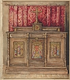 Design for the Side Altar, Church of the Ascension, New York, Helen Maitland Armstrong  American, Watercolor, gold paint, pen and ink