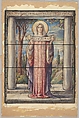 Veritas: Design for a Memorial Stained Glass Window, D. Maitland Armstrong American, Watercolor and pen and ink