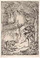 Finding the bodies of Saints Peter and Paul, Giovanni Benedetto Castiglione (Il Grechetto) Italian, Etching