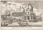 Plate 61: View of the customs house (Dogana da Mar) at the confluence of the Grand Canal and Giudecca Canal, Venice, 1703, from 