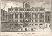 Plate 96: View of the facade of the Pisani Palace in Campo Santo Stefano, Venice, 1703, from 