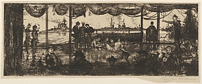 On Deck, "Princess Royal", Clifford Addams American, Etching