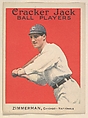 Zimmerman, Chicago – Nationals, from the Ball Players series (E145) for Cracker Jack, Rueckheim Bros. & Eckstein  American, Commercial color lithograph