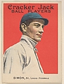 Simon, St. Louis – Federals, from the Ball Players series (E145) for Cracker Jack, Rueckheim Bros. & Eckstein  American, Commercial color lithograph