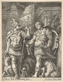Two Roman Soldiers, Giovanni Francesco Venturini Italian, Etching and engraving