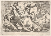Hercules and the Centaurs, from "The Labors of Hercules", Antonio Tempesta  Italian, Etching