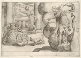 Hercules strangling the serpents, from "The Labors of Hercules", Antonio Tempesta  Italian, Etching