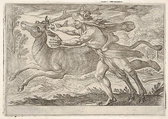 Hercules and the Hind of Mount Cerynea, from "The Labors of Hercules", Antonio Tempesta  Italian, Etching