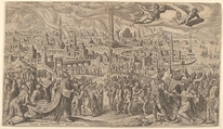 The Fall of Babylon, Philips Galle  Netherlandish, Engraving