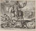 Cyrus, King of Persia, from "Four Illustrious Rulers of Antiquity", Adriaen Collaert Netherlandish, Engraving