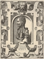 Bust portrait of Ottavio Farnese, shown in profile within a niche, surrounded by an ornamented cartouche, Nicolò Nelli  Italian, Engraving