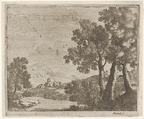 Landscape with a Distant Village, Lodovico Mattioli  Italian, Etching