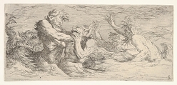 Five battling tritons, from "The Triton Group", Salvator Rosa  Italian, Etching with drypoint