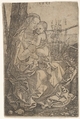 Virgin and Child Seated by a Tree (copy), Albrecht Dürer German, Engraving