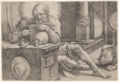 St. Jerome, Lucas van Leyden  Netherlandish, Engraving