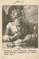 St. John, from "Christ, the Apostles and St. Paul with the Creed", Hendrick Goltzius Netherlandish, Engraving