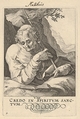 St. Matthew, from "Christ, the Apostles and St. Paul with the Creed", Hendrick Goltzius Netherlandish, Engraving