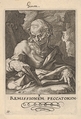 St. Simon, from "Christ, the Apostles and St. Paul with the Creed", Hendrick Goltzius Netherlandish, Engraving