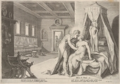 Jupiter and Leucothoe, Robert Willemsz de Baudous Netherlandish, Engraving