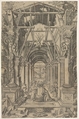 The Nativity and Adoration of the Shepherds, Nicoletto da Modena  Italian, Engraving