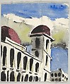 Old City Havana Cuba 1946, Emilio Sanchez  American, born Cuba, Watercolor and graphite