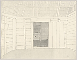 Interior Hut Near Mariel Cuba 1959, Emilio Sanchez  American, born Cuba, Graphite