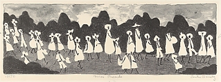 Niños Paseando, Emilio Sanchez  American, born Cuba, Lithograph