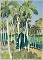 View of Ranch El Valle in Camaguey Cuba 1950, Emilio Sanchez (American (born Cuba), Camagüey 1921–1999), Watercolor