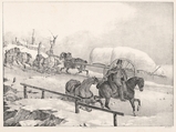 Wagoner Climbing a Hill, from "Four Diverse Subjects" (Quatre sujets divers), Théodore Géricault  French, Lithograph; third state of five