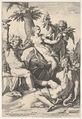 The Alliance of Venus with Bacchus and Ceres, Jacob Matham  Netherlandish, Engraving