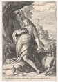 Saint Mary Magdalen Penitent, Hendrick Goltzius Netherlandish, Engraving