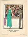 La Première Imprudence: Robe du soir, de Beer, George Barbier  French, Hand-colored commercial process illustration (pochoir)