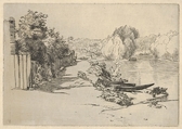La Seine au Bas-Meudon, Félix Bracquemond  French, Etching; second state of four