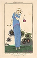 Petite robe de Jardin, from "Costumes Parisiens", George Barbier  French, Hand-colored commercial process illustration (pochoir)