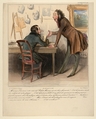 Monsieur Daumier, your Robert-Macaire series is delightful (...), from "Caricaturana", Honoré Daumier French, Lithograph with coloring; third state of four