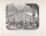 Interior of Lemercier's Lithographic Printing House, Victor Adam French, Lithograph