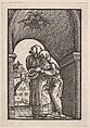 Meeting of Joachim and Anna at the Golden Gate, from "The Fall and Salvation of Mankind Through the Life and Passion of Christ", Albrecht Altdorfer German, Woodcut