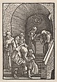 The Virgin Entering the Temple, from "The Fall and Salvation of Mankind Through the Life and Passion of Christ", Albrecht Altdorfer German, Woodcut