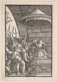 Pilate Washing His Hands, from "The Fall and Salvation of Mankind Through the Life and Passion of Christ", Albrecht Altdorfer  German, Woodcut