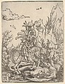 Saint George Killing the Dragon, Albrecht Altdorfer  German, Woodcut