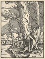 Saint Christopher Seated with the Infant Christ, Albrecht Altdorfer German, Woodcut