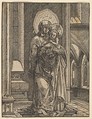 The Beautiful Virgin of Regensburg in a Church, Albrecht Altdorfer German, Woodcut