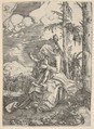 The Virgin with the Blessing Child in a Landscape, Albrecht Altdorfer  German, Engraving