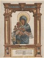 The Beautiful Virgin of Regensburg in an Architectural Frame, Albrecht Altdorfer German, Color woodcut