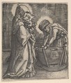 The Virgin and Child with Saint Anne at the Cradle, Albrecht Altdorfer German, Engraving
