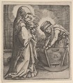 Copy of The Virgin and Child with Saint Anne at the Cradle, Albrecht Altdorfer German, Engraving