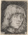 Head of a Young Man, Albrecht Altdorfer  German, Engraving