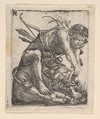 Hercules Fighting the Nemean Lion, Albrecht Altdorfer  German, Engraving