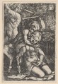 Two Satyrs Fighting Over a Nymph, Albrecht Altdorfer German, Engraving